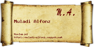 Muladi Alfonz névjegykártya